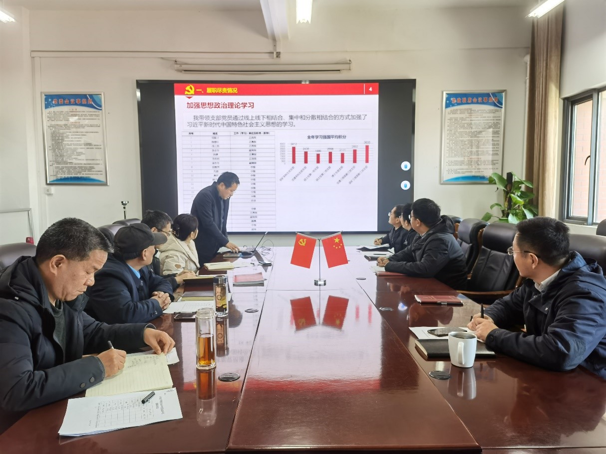 6165cc金沙总站检测中心开展2023年度党支部书记述职评议暨党支部工作考核